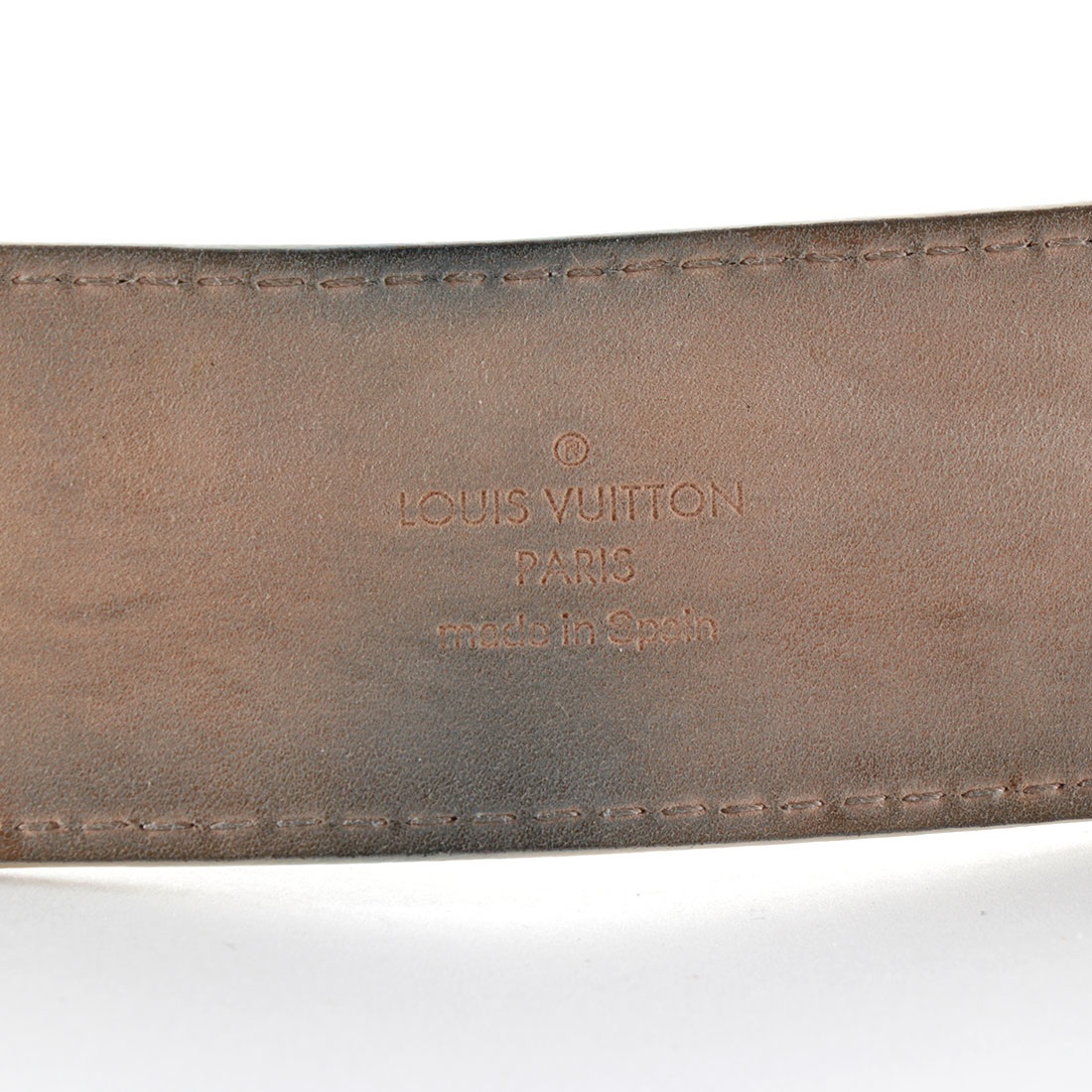 Louis Vuitton White LV Damier Azur Belt | The Lux Portal