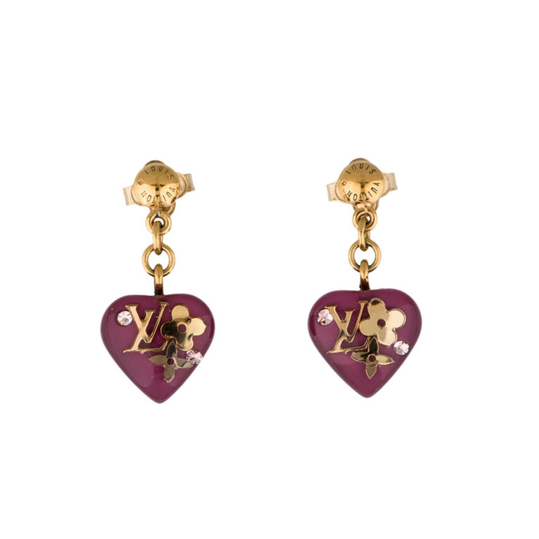 Louis Vuitton Inclusion Heart Earrings - The Lux Portal