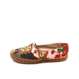 Dolce & Gabbana Womens Floral Fruit Espadrille Loafers